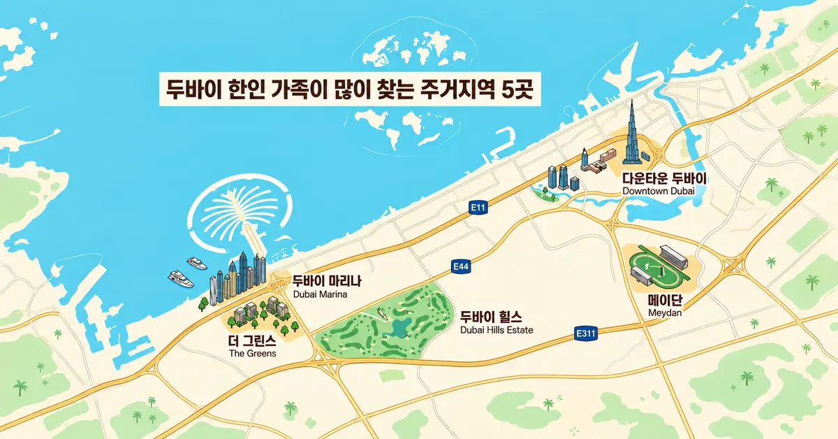 두바이 한국인이 많이 사는 곳? 한인 가족 주거지역 5곳